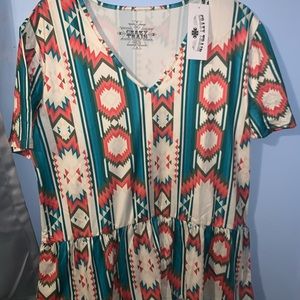 Crazy Train, serendipity Aztec print top